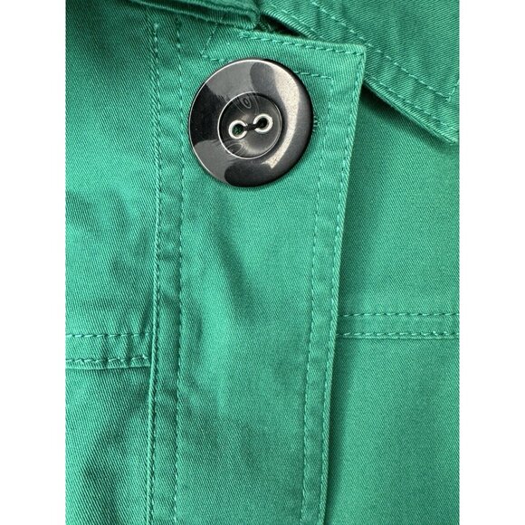 Motto Long Sleeve Button Front Dark Green Jacket w/ Pleat Detailing Size Medium - Picture 3 of 12